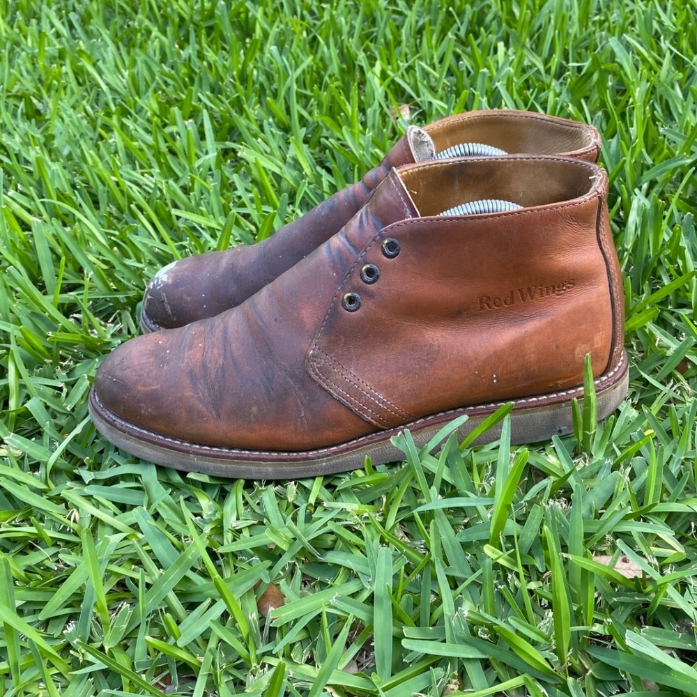 Red Wing Heritage Work Chukka Leather Boots Mens 10 D Copper Brown Made in USA